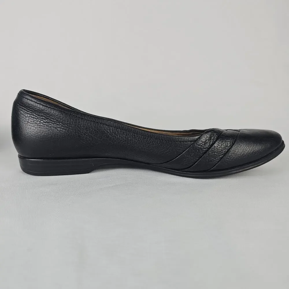 Naturalizer Jaye Black Leather Comfort Ballet Flats Shoes Womens Size 9 M EUR 39